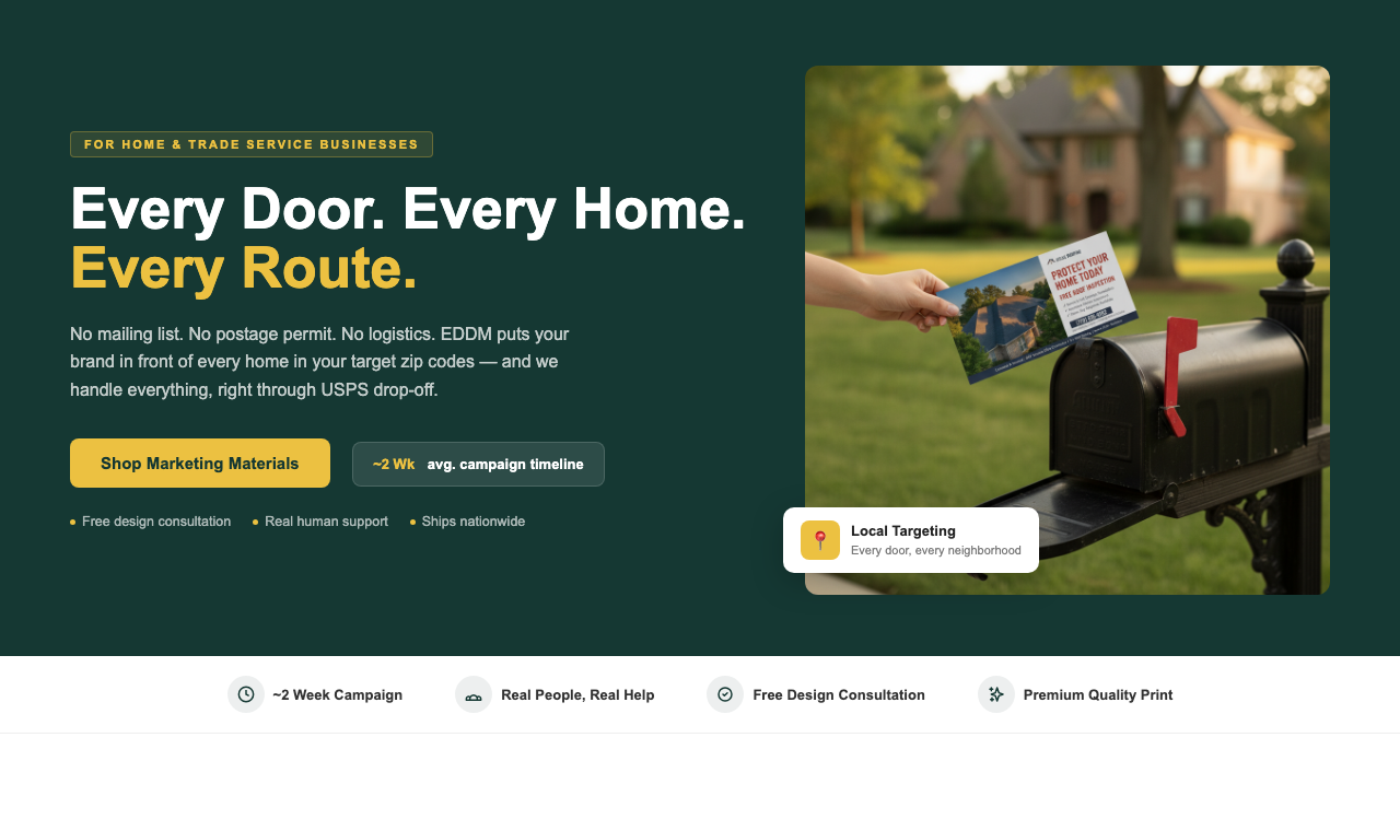 Home Services Landing Page