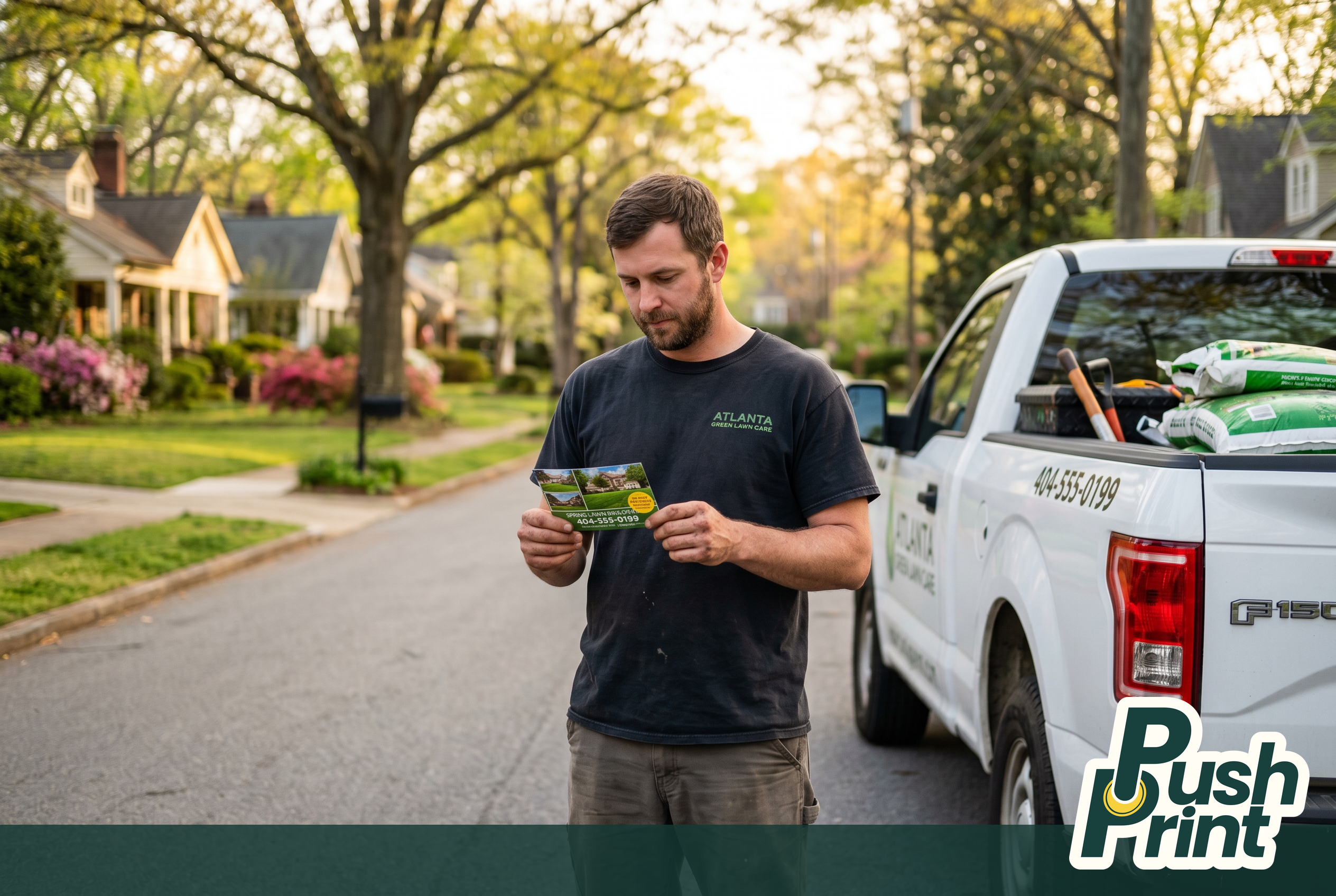 EDDM campaign — lawn care contractor by truck